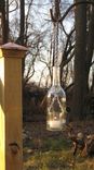 Wine Bottle Chain Lantern: Garden Light/Candle Holder - Clear 2 small
