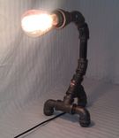 Industrial Black Metal Pipe Desk Lamp: Pdl-03 2 small