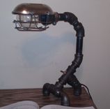 Industrial Black Metal Pipe Desk Lamp: Pdl-03 3 small