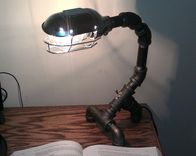 Industrial Black Metal Pipe Desk Lamp: Pdl-03 5 small