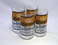 Beer Bottle Tumbler: Corona Light 10oz 4 small