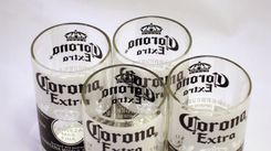 Beer Bottle Tumbler: Corona Extra 10oz 3 small