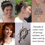 Custom Bridal Jewelry Taj Mahal Necklace Sterling Silver, Quartz, Pearls 1 small