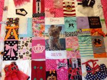 Custom Embroidered Pet Photo Clothing Dog Memory Quilt 2 small
