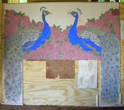 Ceramic Tile Peacock Fireplace 3 small