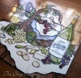 Hand-Painted Chardonnay Tile Backsplash 2 small