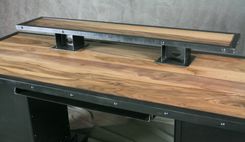 Desk With Storage Bases. Industrial Executive Desk. Custom And Handmade Office Furniture. 6 small