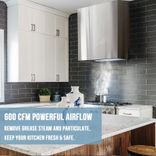 Akicon 36" Stainless Steel Range Hood, Modern Box Kitchen Hood With Powerful Vent Motor, Wall Mount 5 small