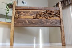 Custom Made Headboards, Carved Headboards, Rustic Headboards, Carved Beds 2 small