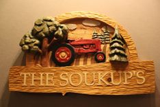 Custom Farm Signs | Carved Wooden Signs | Tractor Signs | Home Signs | Cabin Signs | Cottage Signs 1 small