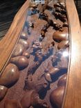 Custom Coffee Table With Blossom Tree Scene, Hand Carved By Jeremy & Scott, Lazy River Studio 2 small