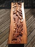 Custom Coffee Table With Blossom Tree Scene, Hand Carved By Jeremy & Scott, Lazy River Studio 4 small