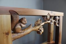 Hand Carved Furniture, Custom Sofa Tables, Wood Carving By Lazy River Studio 3 small