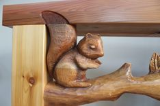 Hand Carved Furniture, Custom Sofa Tables, Wood Carving By Lazy River Studio 6 small