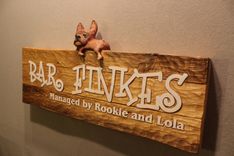 Custom Carved Dog Signs, Puppy Signs, Cat Signs, Pet Signs 2 small