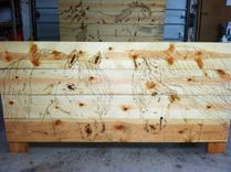 Custom Wood Burned Bed Frame 3 small