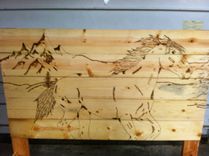 Custom Wood Burned Bed Frame 4 small