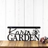 Hanging Personalized Metal Garden Name Sign with Bumble Bee Insect 1 small