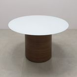 Modern Round Shape Custom Conference Table, Tempered Glass Top - Omaha Meeting Table 1 small
