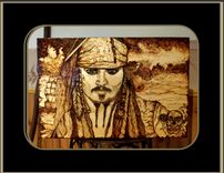Custom, Art, Pirates Of The Carribbean Art, Pirate Art, Pyrography,Man Cave Decor, Mens Gift Ideas 1 small