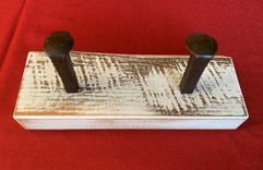 Rustic Railroad Spike Coat Rack; Farmhouse Towel Rack; Hat Rack 5 small