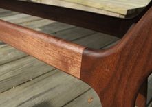 Noll Wide Body Danish Surfboard Coffee Table In Walnut 6 small