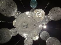 Blown Glass Sphere Chandelier 5 small