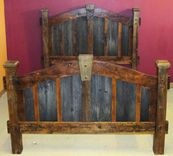 Reclaimed Barn Wood Bed Two Tone Arched 6 small