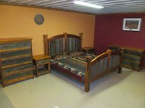 Reclaimed Barn Wood Bed Two Tone Arched 5 small