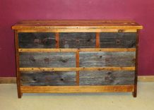 Reclaimed Barn Wood Dresser Two Tone 7 Drawer 3 small