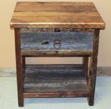 Reclaimed Barn Wood Night Stand Two Tone 2 small