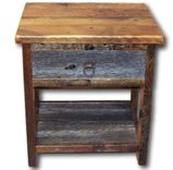 Reclaimed Barn Wood Night Stand Two Tone 1 small