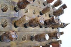 Wine Barrel Bottle Stopper Display - Fifty Gates - Made From Retired California Wine Barrels 5 small