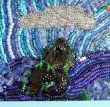 Bead Embroidered Painting 3 small