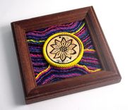 Bead Embroidered Flora Painting 1 small