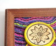 Bead Embroidered Flora Painting 3 small