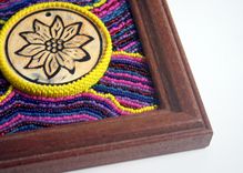 Bead Embroidered Flora Painting 5 small