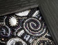 Beadwork Painting "Midnight Whirl" 3 small