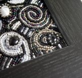 Beadwork Painting "Midnight Whirl" 4 small