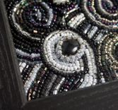 Beadwork Painting "Midnight Whirl" 5 small