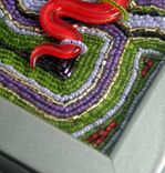 Beadwork Painting With Red Glass Snake 3 small