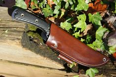 Leather Knife Sheath, Kydex And Sheepskin Lined 1 small
