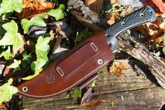 Leather Knife Sheath, Kydex And Sheepskin Lined 2 small