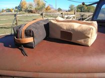 Man's Leather Dopp Kit/Shaving Kit 1 small