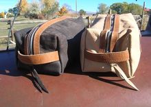 Man's Leather Dopp Kit/Shaving Kit 2 small