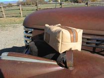 Man's Leather Dopp Kit/Shaving Kit 5 small