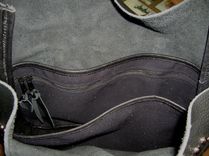 Studded Black Leather Tote Bag 1 small