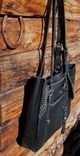 Studded Black Leather Tote Bag 2 small
