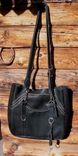 Studded Black Leather Tote Bag 3 small