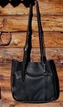 Studded Black Leather Tote Bag 4 small